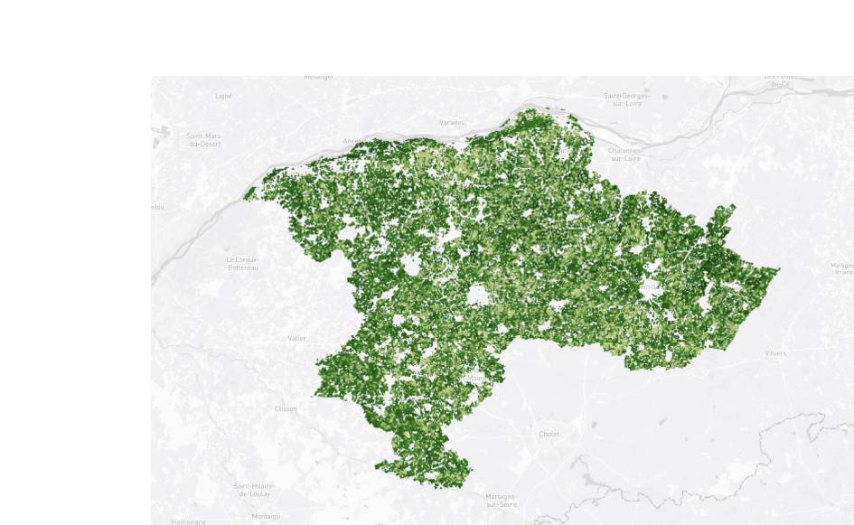 Carbon sequestration map | Mauges Communauté territory
